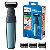Afeitadora corporal apta para la ducha Philips Bodygroom Series 3000...