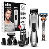 Braun MGK 7220 Recortadora de Barba 10 en 1, Máquina de Cortar Pelo,...